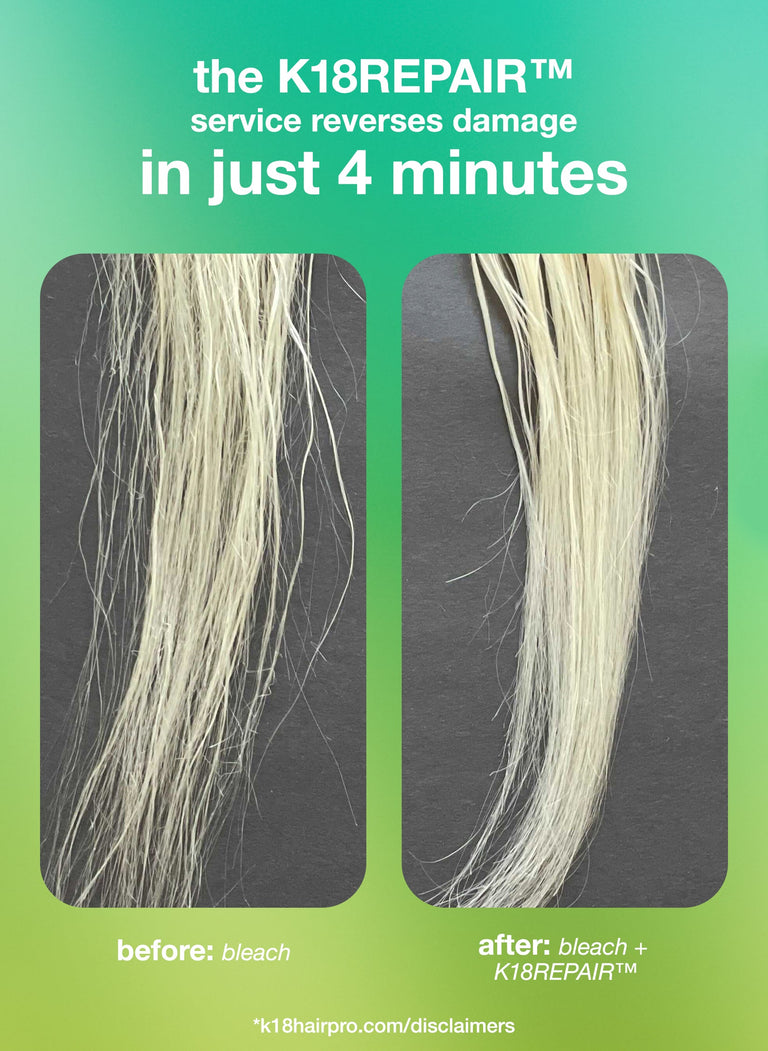 the K18REPAIR™ service reverses damage in just 4 minutes